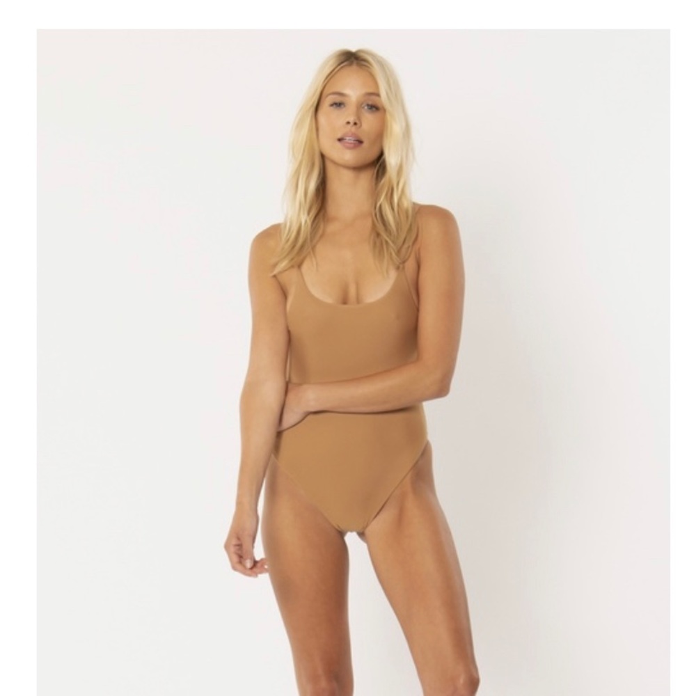 NWT Amuse Society Domino One Piece in Mocha